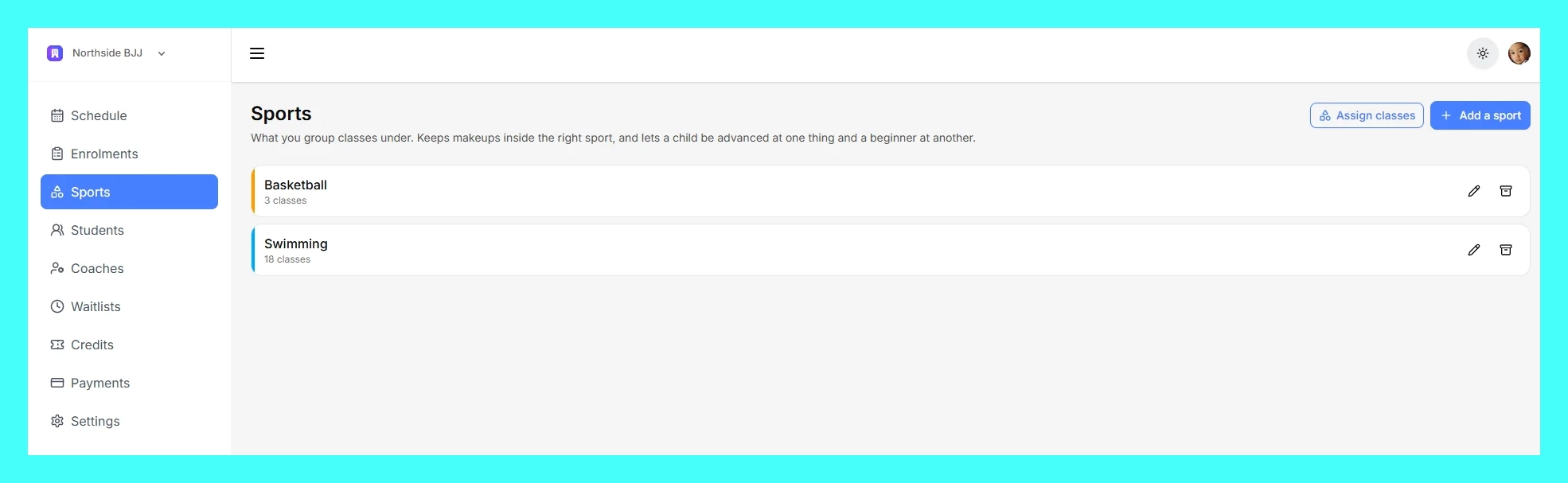 Academy Booking screenshot