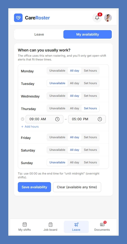 CareRoster screenshot