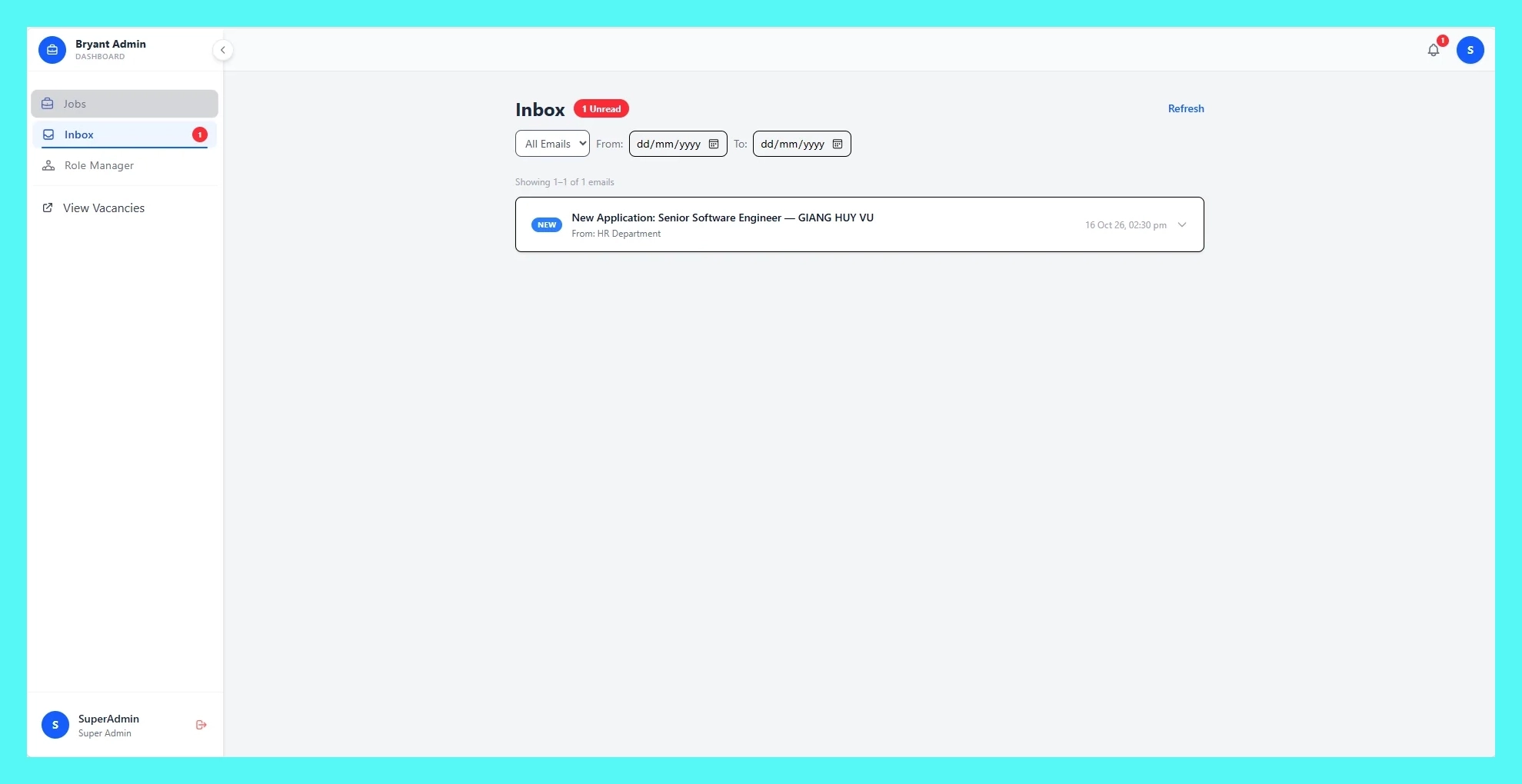 Job Board screenshot