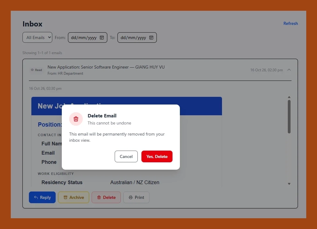 Job Board screenshot